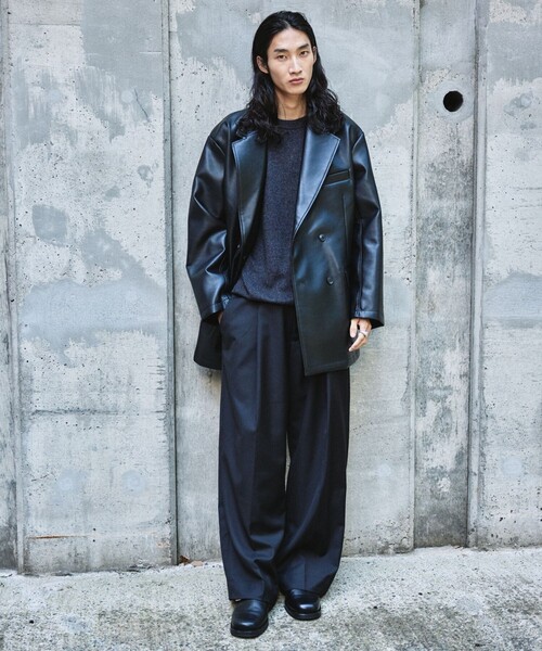 ⭐️ブラック ダブルブレストジャケット⭐️タイムセール 今羽織るなら】ダブルブレストジャケット【セットアップ可/洗える