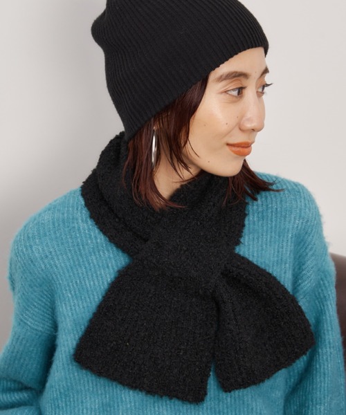 Auntie Rosa Holiday（アンティローザホリデー）の「ブークレショートマフラー（マフラー・レディース・ブラウン/グレー/ブラック・FREE）」の2枚目の写真