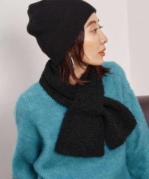 Auntie Rosa Holiday（アンティローザホリデー）の「ブークレショートマフラー（マフラー・レディース・ブラウン/グレー/ブラック・FREE）」の9枚目の写真