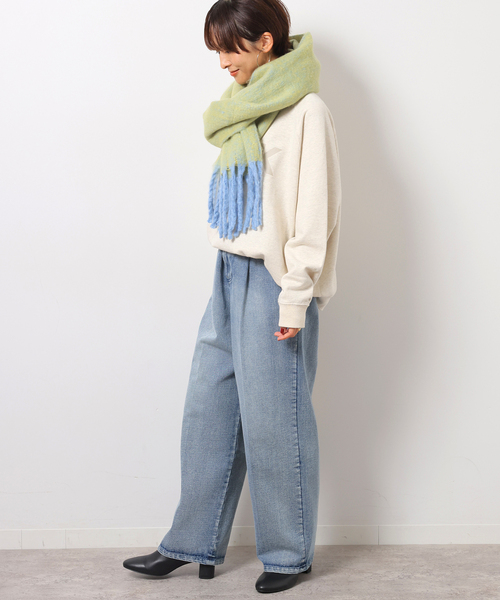 JOURNAL STANDARD relume（ジャーナルスタンダード　レリューム）の「RELUME マフラー（マフラー・レディース・チャコールグレー/カーキ/ピンク/イエロー/ブルー・FREE）」の15枚目の写真