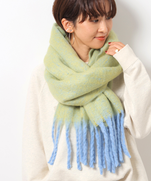 JOURNAL STANDARD relume（ジャーナルスタンダード　レリューム）の「RELUME マフラー（マフラー・レディース・チャコールグレー/カーキ/ピンク/イエロー/ブルー・FREE）」の16枚目の写真