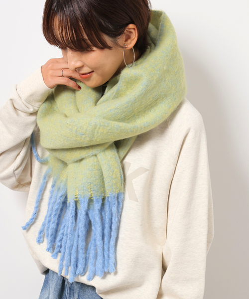 JOURNAL STANDARD relume（ジャーナルスタンダード　レリューム）の「RELUME マフラー（マフラー・レディース・チャコールグレー/カーキ/ピンク/イエロー/ブルー・FREE）」の17枚目の写真