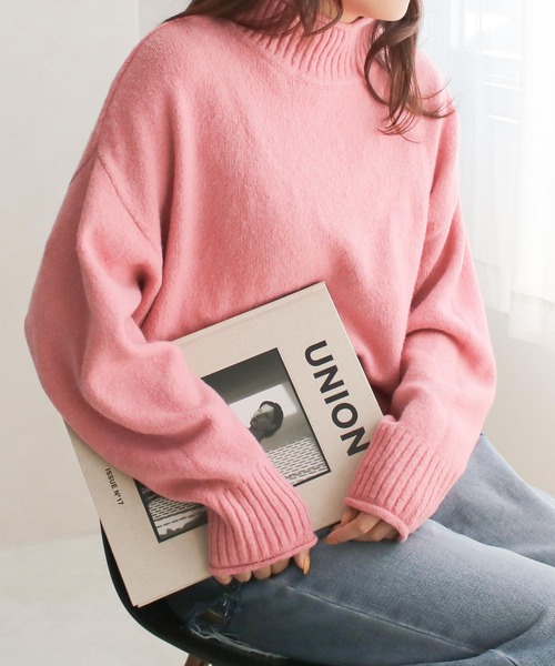 ハイネックロール ウォッシャブルニットプルオーバー（ニット/セーター