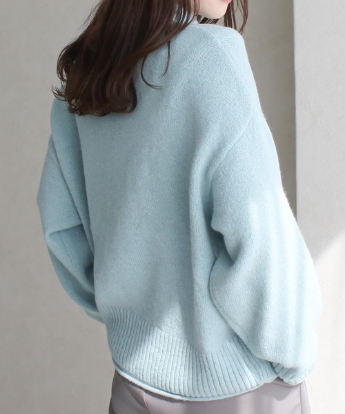 Social GIRL（ソーシャルガール）の「ハイネックロール ウォッシャブルニット プルオーバー（ニット/セーター・レディース・グリーン/ピンク/ブラック/ブルー/グレー・FREE）」の15枚目の写真