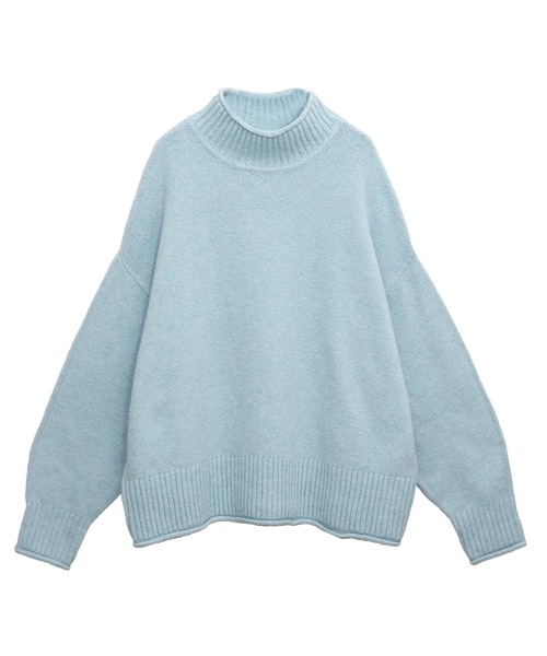 Social GIRL（ソーシャルガール）の「ハイネックロール ウォッシャブルニット プルオーバー（ニット/セーター・レディース・グリーン/ピンク/ブラック/ブルー/グレー・FREE）」の22枚目の写真