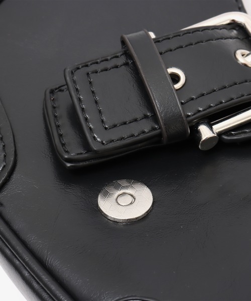 atmos pink（アトモスピンク）の「atmos pink Vegan Leather Belt Bag / アトモス ピンク ビーガン レザー ベルト バッグ（ショルダーバッグ・レディース・ブラック・FREE）」の8枚目の写真