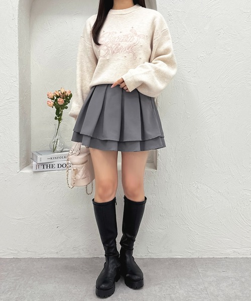 apres jour(アプレジュール)の「ジャガードパールニット【ZOZOTOWN限定アイテム】(ニット/セーター・レディース・ブラック/ベビーピンク/ホワイト/ライトグレー・フリー/X-LARGE)」の11枚目の写真