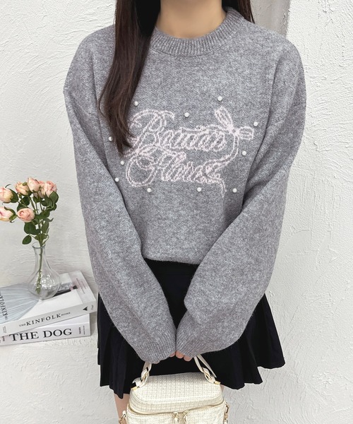apres jour(アプレジュール)の「ジャガードパールニット【ZOZOTOWN限定アイテム】(ニット/セーター・レディース・ブラック/ベビーピンク/ホワイト/ライトグレー・フリー/X-LARGE)」の21枚目の写真