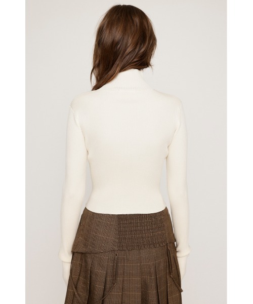 SLY(スライ)の「BASIC HG KNIT TOPS ベーシック ハイゲージ ニット トップス(ニット/セーター・レディース・ブルー/オフホワイト/ブラック/オレンジ/ダークグレー・FREE)」の10枚目の写真