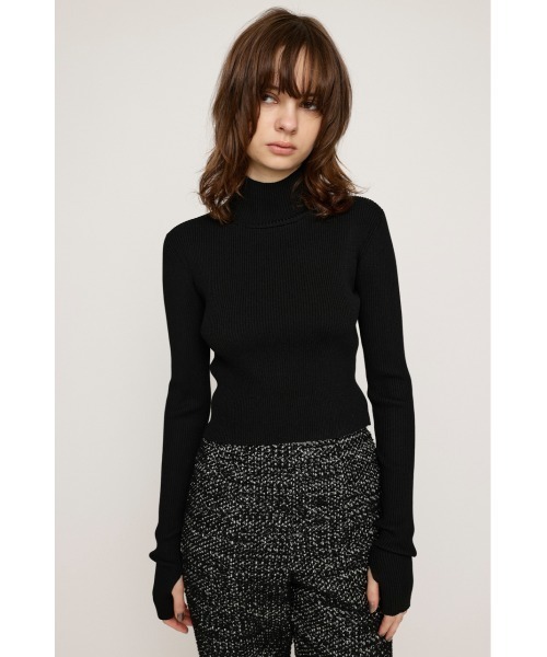 SLY(スライ)の「BASIC HG KNIT TOPS ベーシック ハイゲージ ニット トップス(ニット/セーター・レディース・ブルー/オフホワイト/ブラック/オレンジ/ダークグレー・FREE)」の12枚目の写真