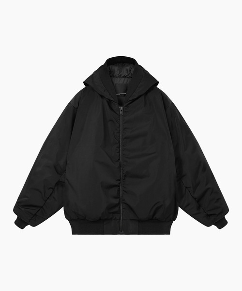 LAD MUSICIAN（ラッドミュージシャン）の「HOODED MA-1（MA-1・メンズ・ブラック/ダークネイビー・42/44/46）」の2枚目の写真