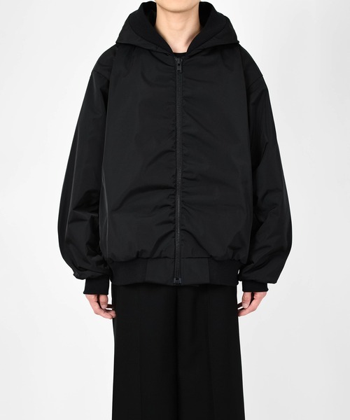 LAD MUSICIAN（ラッドミュージシャン）の「HOODED MA-1（MA-1・メンズ・ブラック/ダークネイビー・42/44/46）」の3枚目の写真