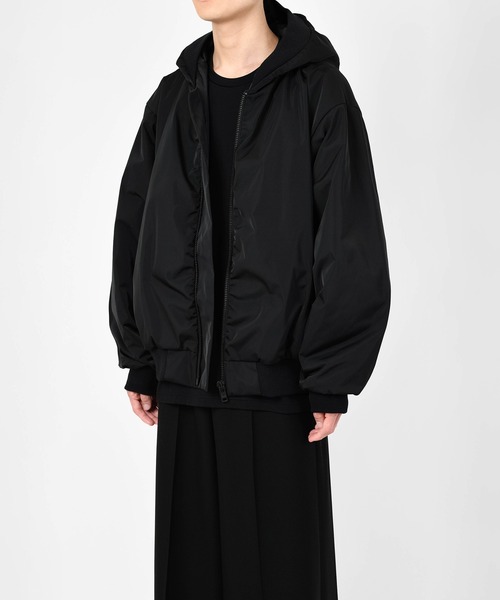 LAD MUSICIAN（ラッドミュージシャン）の「HOODED MA-1（MA-1・メンズ・ブラック/ダークネイビー・42/44/46）」の4枚目の写真