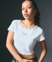 X-girl | RHINESTONE TINY LOGO BABY TOP(Tシャツ/カットソー)