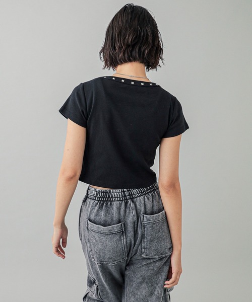 セール】RHINESTONE TINY LOGO BABY TOP（Tシャツ/カットソー