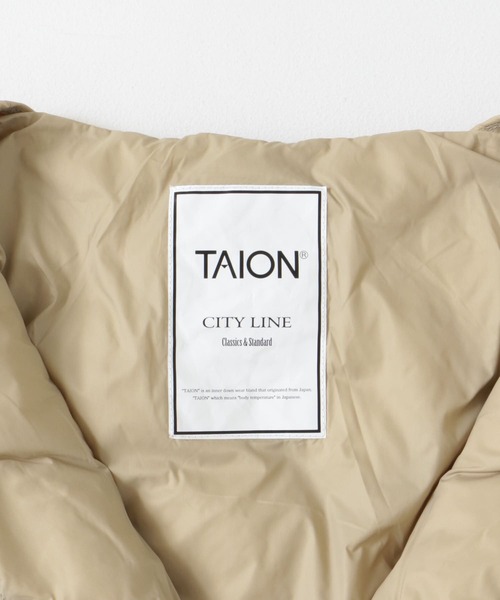 TAION(タイオン)の「TAION CREW NECK DOWN JACKET(ダウンジャケット/コート・レディース・ネイビー/オフホワイト/ベージュ系その他/オリーブ/ブラック・MEDIUM/SMALL)」の19枚目の写真
