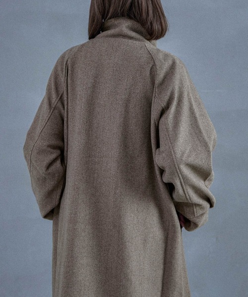 Fashion Letter(ファッションレター)の「スタンドカラー ロングシャギー ダッフルコート(ダッフルコート・レディース・アイボリー/ブラウン/チャコールグレー/ブラック・M)」の22枚目の写真