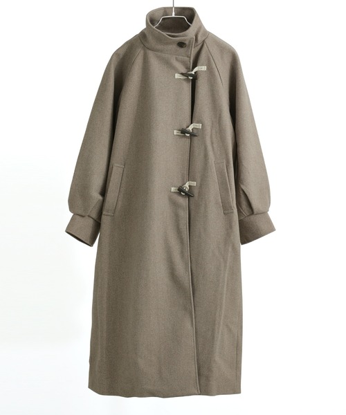 Fashion Letter(ファッションレター)の「スタンドカラー ロングシャギー ダッフルコート(ダッフルコート・レディース・アイボリー/ブラウン/チャコールグレー/ブラック・M)」の19枚目の写真