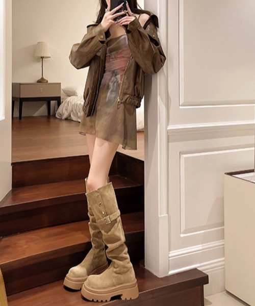 セール】2wayスクエアフィットロングブーツ（ブーツ）｜DIAVEL