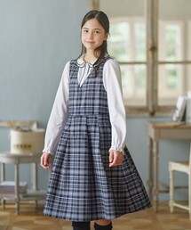 組曲（クミキョク）の「【150-170㎝】KUMIKYOKU CHECK ジャンパースカート（スカート・キッズ）」