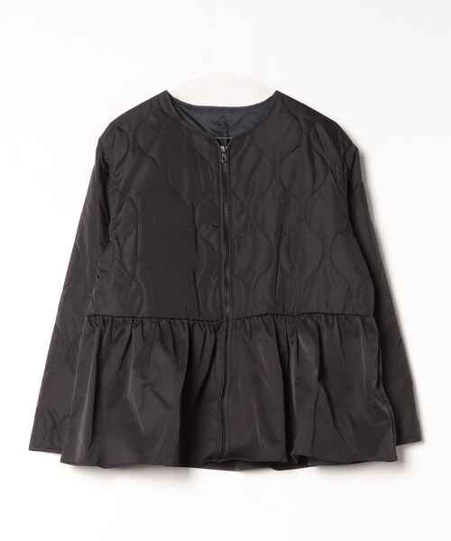 TRUDEA（トルディア）の「ウェーブキルトペプラムブルゾン（ブルゾン・レディース・ブラック/ホワイト・MEDIUM/LARGE）」の2枚目の写真