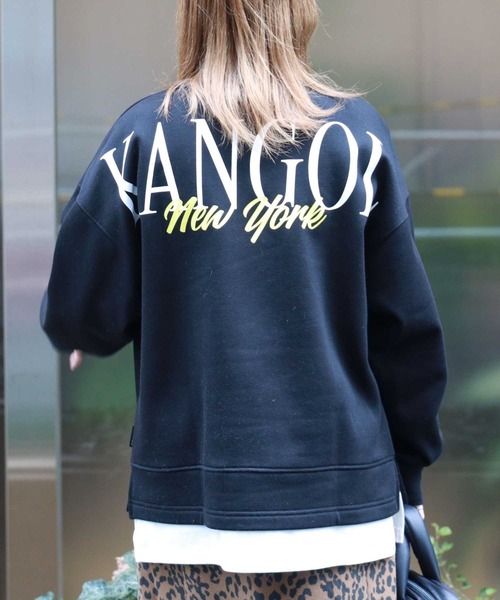 KANGOL（カンゴール）の「KANGOL(カンゴール)【レディース】フェイクレイヤードスウェット（スウェット・レディース・グレー/ブラック・M/L/XL）」の2枚目の写真
