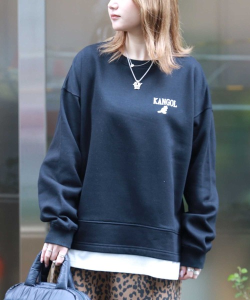 KANGOL（カンゴール）の「KANGOL(カンゴール)【レディース】フェイクレイヤードスウェット（スウェット・レディース・グレー/ブラック・M/L/XL）」の17枚目の写真