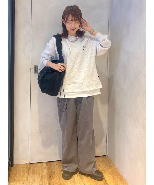 KANGOL（カンゴール）の「KANGOL(カンゴール)【レディース】フェイクレイヤードスウェット（スウェット・レディース・グレー/ブラック・M/L/XL）」の21枚目の写真