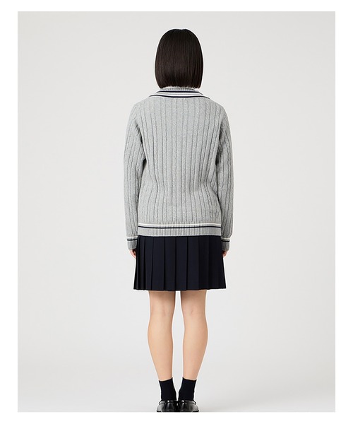 セーター ケーブル ライン入り 綿 7G 制服 学生服 中学 高校 スクール