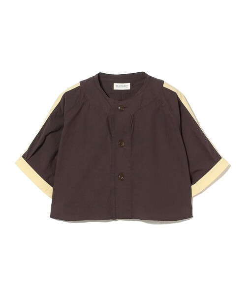 BEAMS BOY(ビームスボーイ)の「ショート ベースボール ショートスリーブ シャツ(シャツ/ブラウス・レディース・ホワイト系その他7/ダークブラウン・ONE SIZE)」の18枚目の写真