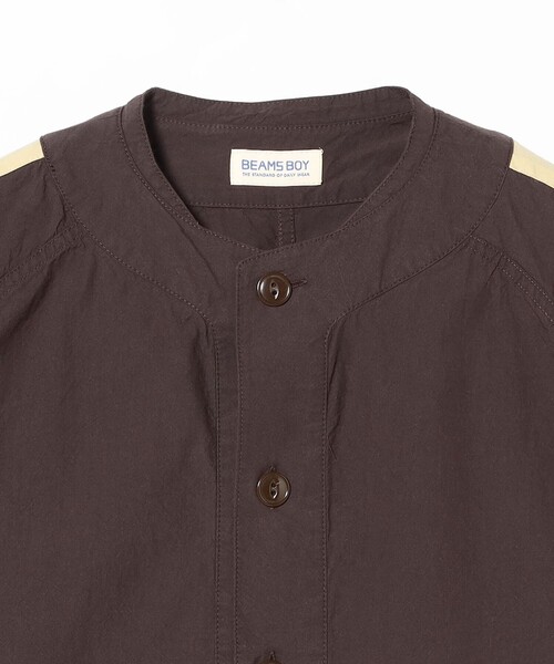 BEAMS BOY(ビームスボーイ)の「ショート ベースボール ショートスリーブ シャツ(シャツ/ブラウス・レディース・ホワイト系その他7/ダークブラウン・ONE SIZE)」の19枚目の写真
