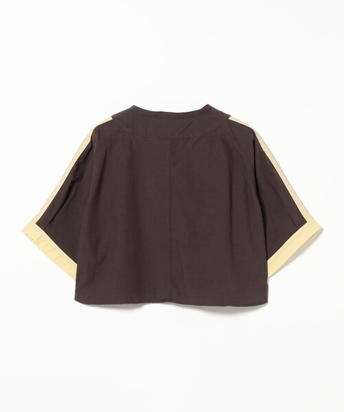 BEAMS BOY(ビームスボーイ)の「ショート ベースボール ショートスリーブ シャツ(シャツ/ブラウス・レディース・ホワイト系その他7/ダークブラウン・ONE SIZE)」の21枚目の写真