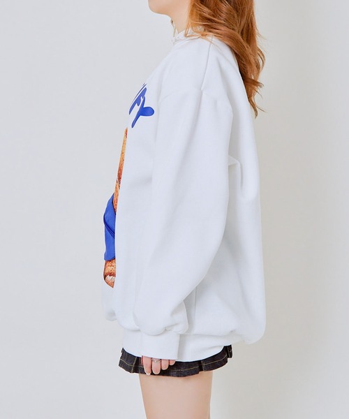 sueundercover スウェットチュニック コットンサーマル シャイニーフラワー刺繍チュニックカットソー