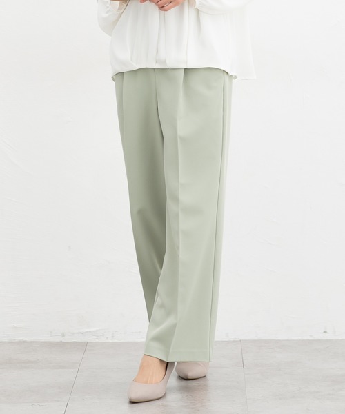 Honeys（ハニーズ）の「【ストレッチ・ウォッシャブル・イージーケア】美ージーストレート（股下６５ｃｍ）（スラックス・レディース・ブラック/ネイビー/ダークベージュ/ライトグレー/ライトグリーン・S/M/LL/L/3L）」の11枚目の写真