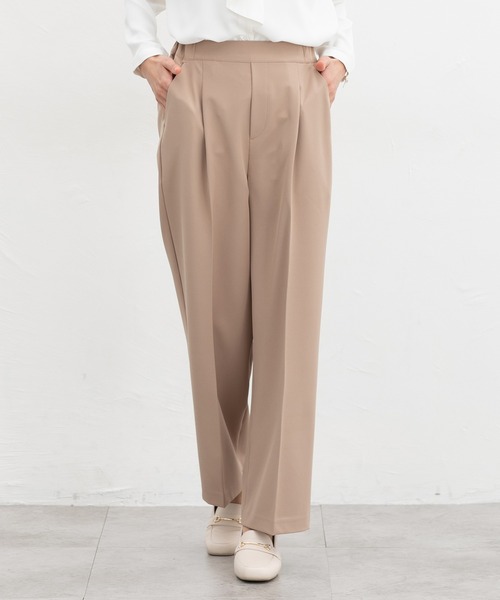 Honeys（ハニーズ）の「【ストレッチ・ウォッシャブル・イージーケア】美ージーストレート（股下６５ｃｍ）（スラックス・レディース・ブラック/ネイビー/ダークベージュ/ライトグレー/ライトグリーン・S/M/LL/L/3L）」の16枚目の写真