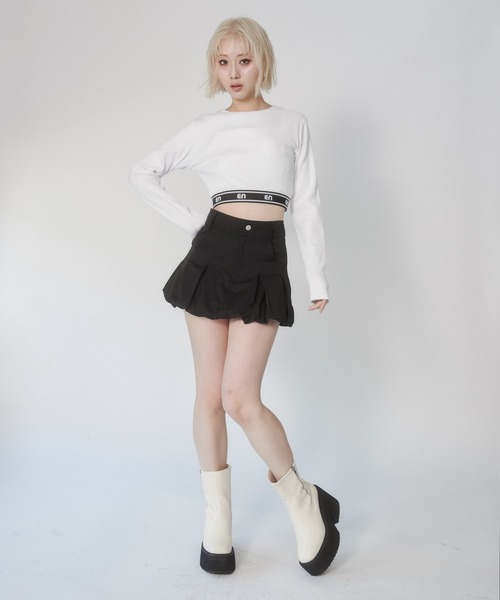 ENVYM（アンビー）の「ジャガードロゴロンT（Tシャツ/カットソー・レディース・ブラック/ホワイト/ブルー・FREE）」の17枚目の写真