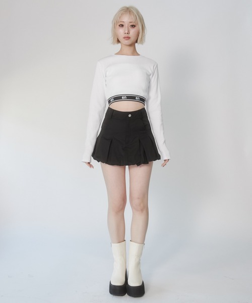 ENVYM（アンビー）の「ジャガードロゴロンT（Tシャツ/カットソー・レディース・ブラック/ホワイト/ブルー・FREE）」の20枚目の写真