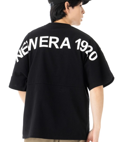 NEW ERA(ニューエラ)の「ニューエラ 半袖Tシャツ オーバーサイズ コットン(Tシャツ/カットソー・メンズ・ブラック/ホワイト/ベージュ・S/L/XL/M/XXL)」の2枚目の写真