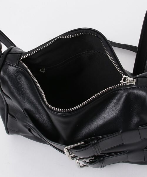 tinkerend(ティンカーエンド)の「Double Belt Shoulder Bag / ダブルベルトショルダーバッグ 2WAY(ショルダーバッグ・レディース・ブラック・FREE)」の3枚目の写真