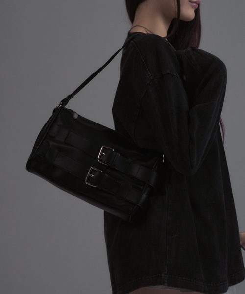 【クーポン対象外】 Belt Double Shoulder 2WAY ダブルベルトショルダーバッグ / Bag バッグ