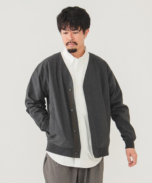 BEAMS（ビームス）の「EVALET（R） カーディガン（カーディガン/ボレロ・メンズ・チャコールグレー/ライトグレー/ネイビー・M/L/XL/S）」の8枚目の写真