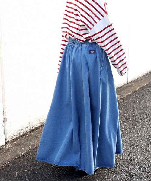 Right-on（ライトオン）の「【Dickies】サーキュラーイージースカート（デニムスカート・レディース・ダークインディゴブルー/ブラック・L/M）」の14枚目の写真