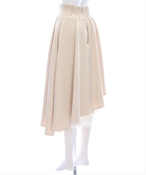 clear（クリア）の「【低身長サイズ有】チュールドッキングアシンメトリースカート[大人綺麗目 華やか 上品]（スカート・レディース・ブラック/ミント/ライトベージュ・F/XS）」の15枚目の写真