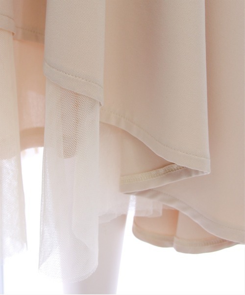 clear（クリア）の「【低身長サイズ有】チュールドッキングアシンメトリースカート[大人綺麗目 華やか 上品]（スカート・レディース・ブラック/ミント/ライトベージュ・F/XS）」の20枚目の写真