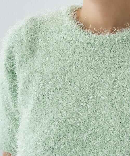 cloenc（クロエンス）の「【手洗い可】フェザーラメニットプルオーバー（ニット/セーター・レディース・ホワイト/グリーン系/グレー・02）」の20枚目の写真