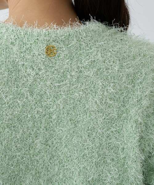 cloenc（クロエンス）の「【手洗い可】フェザーラメニットプルオーバー（ニット/セーター・レディース・ホワイト/グリーン系/グレー・02）」の21枚目の写真