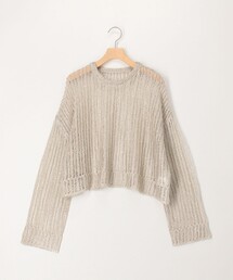 MICO COULIER | スパンコールメッシュプルオーバーニット(ニット/セーター)