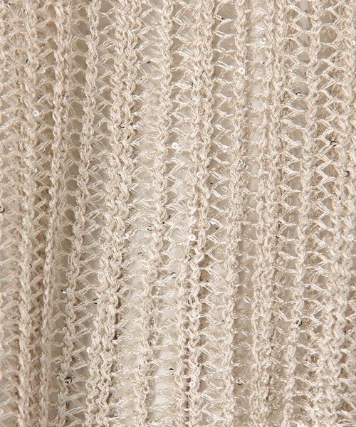 MICO COULIER（ミコクリエ）の「スパンコールメッシュプルオーバーニット（ニット/セーター・レディース・ベージュ/サックスブルー・38）」の10枚目の写真