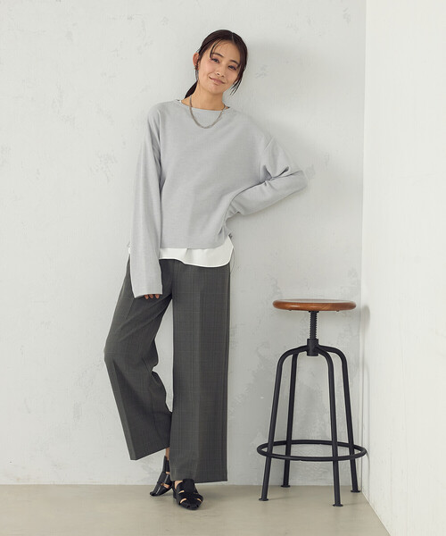 COMME CA ISM(コムサイズム)の「【セットアイテム】ボトルネックカットソー+タンクトップ(Tシャツ/カットソー・レディース・グレー/アイボリー・MEDIUM/LARGE)」の5枚目の写真