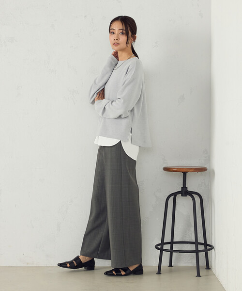 COMME CA ISM(コムサイズム)の「【セットアイテム】ボトルネックカットソー+タンクトップ(Tシャツ/カットソー・レディース・グレー/アイボリー・MEDIUM/LARGE)」の6枚目の写真